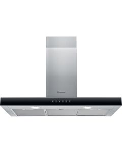 شفاط اريستون 90 سم اعداد 4 سرعات 2 إضاءة - الحد الاقصى للهواء الناتج 713 متر مكعب في الساعة - منفذ علوي ، خلفي فلتر للدهون من الألمنيوم قابل للغسيل -