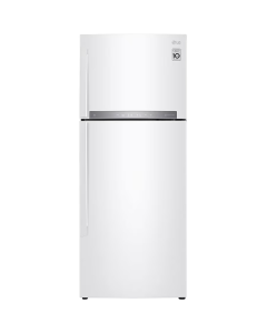 ثلاجة ال جي فريزر علوي 15.4 قدم واي فاي ، لينير كمبروسير ، شاشة إل إي دي باللمس تبريد داخل الباب ، توزيع متعدد للهواء ، هيجين فريش ابيض كفاءة ج